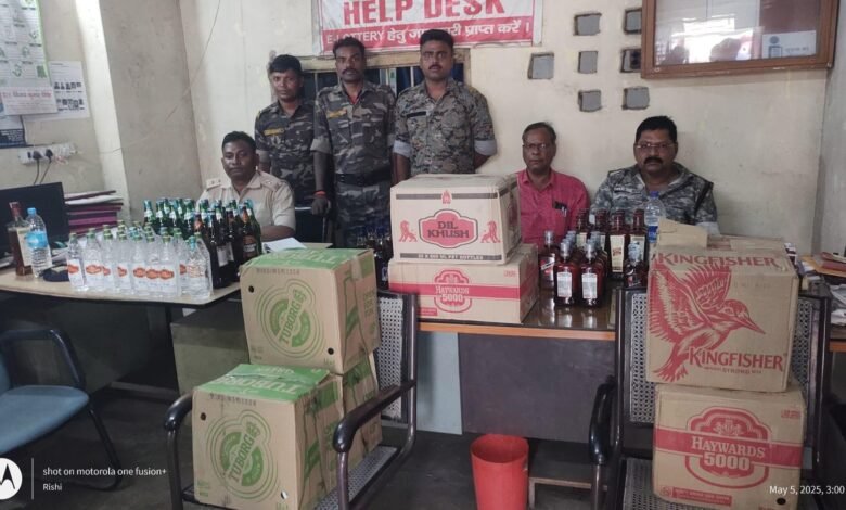 बोकारो: कसमार के पिर्गुल चौक से भारी मात्रा में अवैध विदेशी शराब जब्त