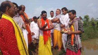 🔱 नाला में श्री श्री 1008 महा मृत्युंजय यज्ञ का शुभारंभ, कलश यात्रा से गूंजा भक्तिमय वातावरण