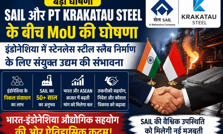 SAIL और PT Krakatau Steel के बीच स्टेनलेस स्टील संयुक्त उद्यम की घोषणा
