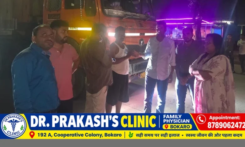 बोकारो में अवैध पार्किंग और ओवरहाइट वाहनों के खिलाफ सड़क सुरक्षा अभियान