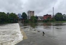 बोकारो के भर्रा पुल के ऊपर से बहता गरगा नदी का पानी